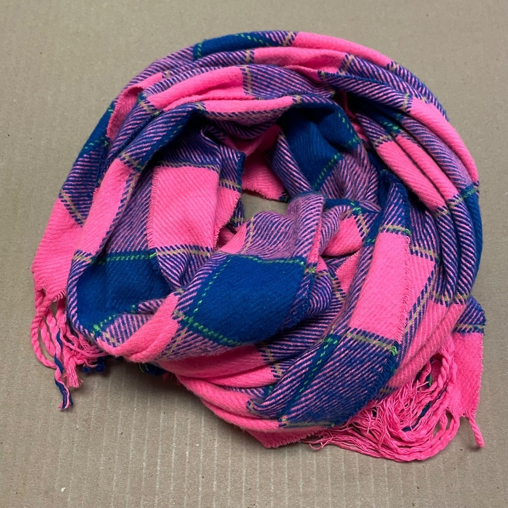 Hollister Men's Scarf Plaid Flannel Colorful (15"x66")